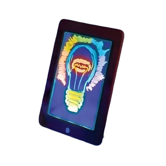 Tablero De Dibujo Con Luz Led Mágico Magic Pad 6 Marcadores Color Rojo/Azul