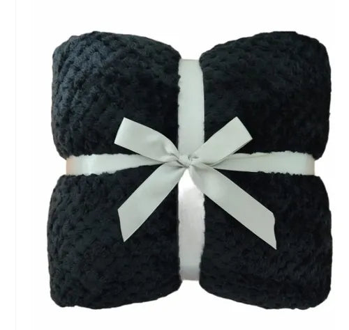 Cobija Manta Frazada Peluche Piña Térmica Unicolor