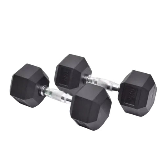 Mancuernas Pesas 10kg Encauchetadas Hexagonales Sport Runner