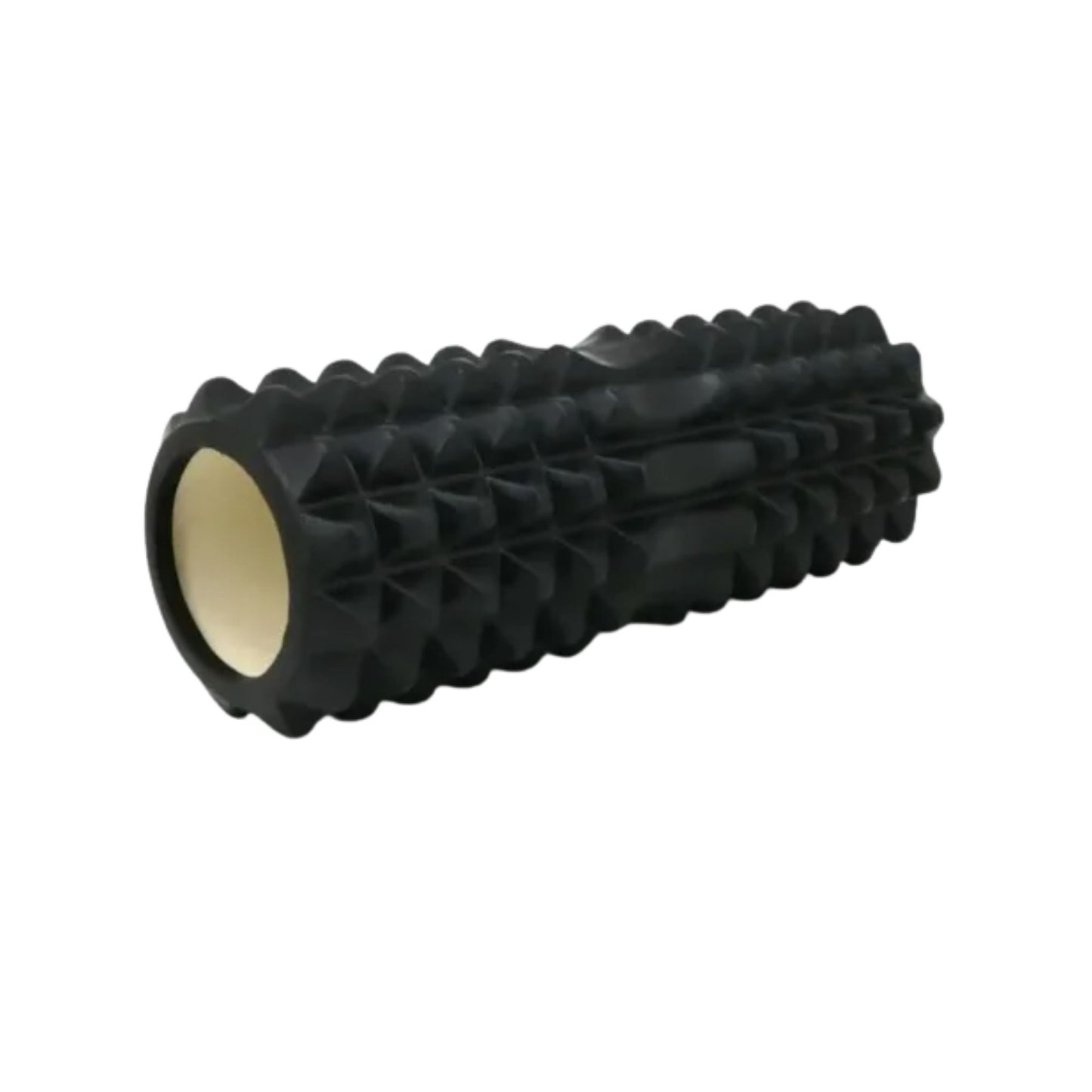 Foam roller negro 45x12 cm para entrenamiento, masaje y liberación muscular
