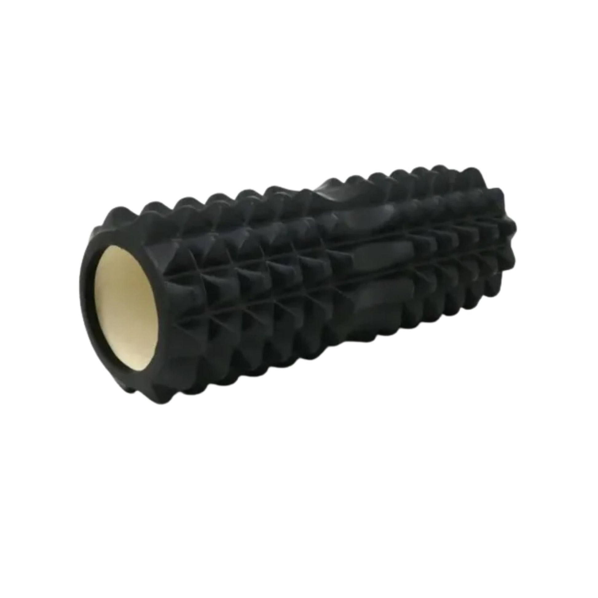 Foam roller negro 45x12 cm para entrenamiento, masaje y liberación muscular