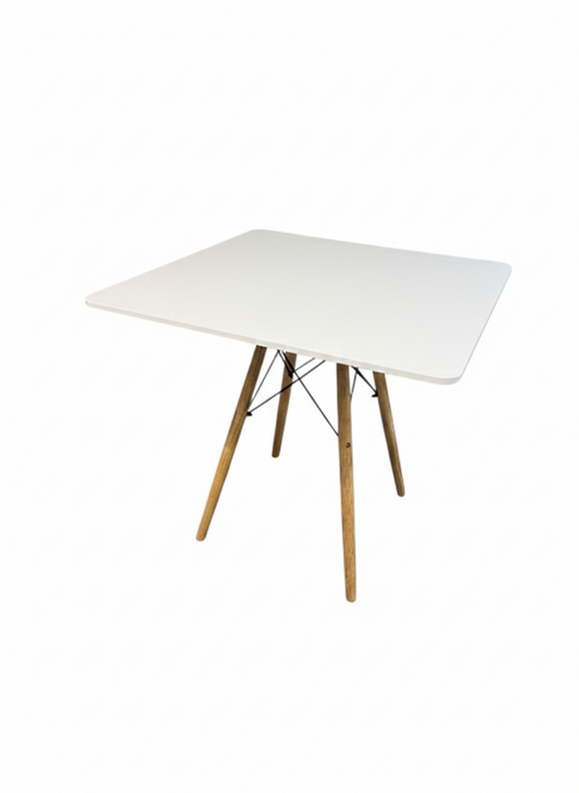 Mesa de madera Eames cuadrada de 80 cm
