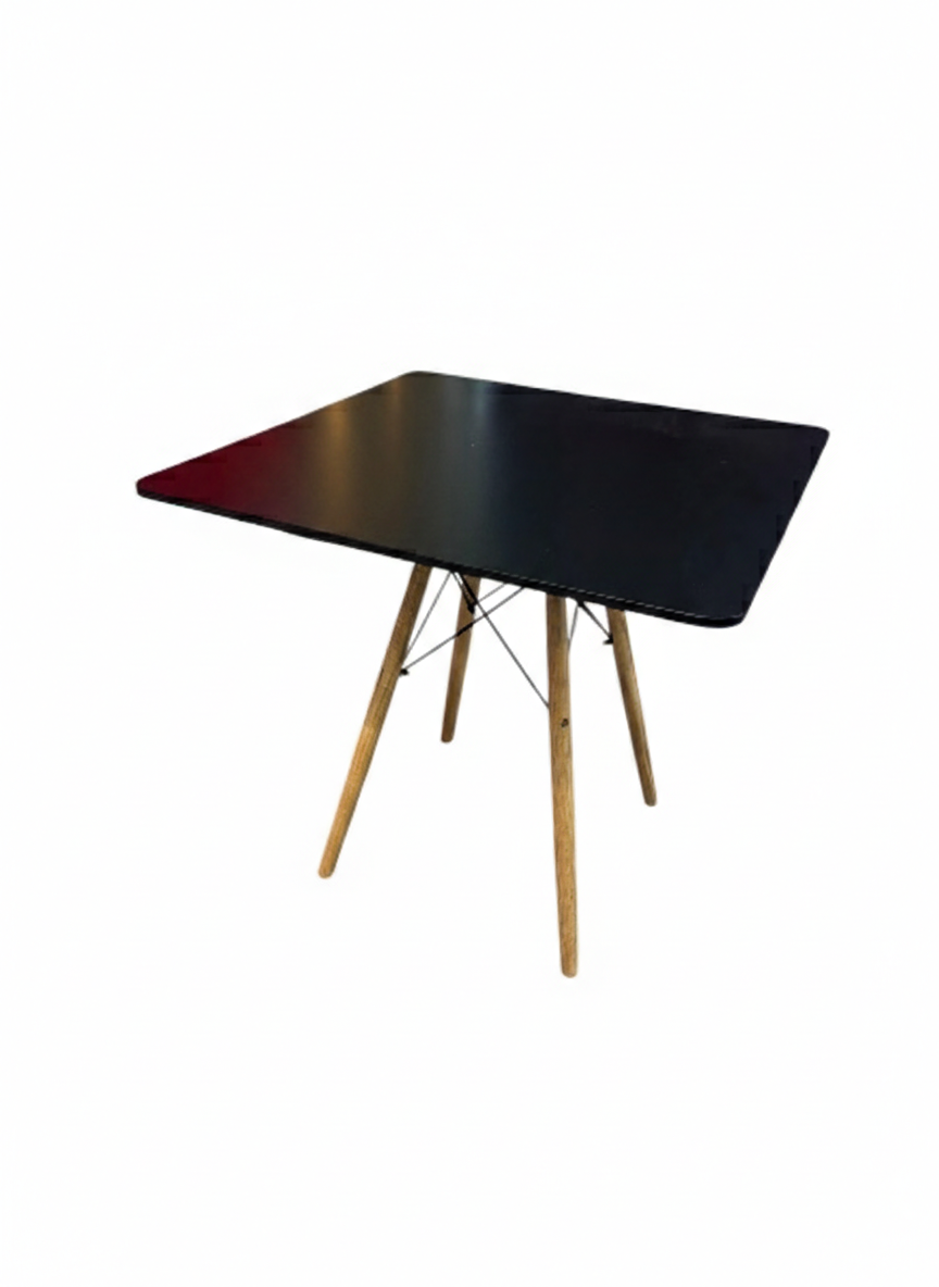 Mesa de madera Eames cuadrada de 80 cm