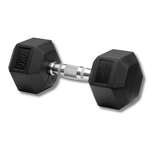 Mancuerna Hexagonal Encauchetada 10 Kg (2 Unidades)