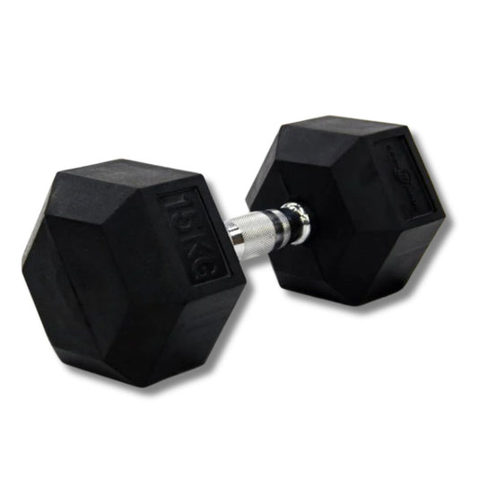 Mancuerna Hexagonal Encauchetada 15 Kg (2 Unidades)