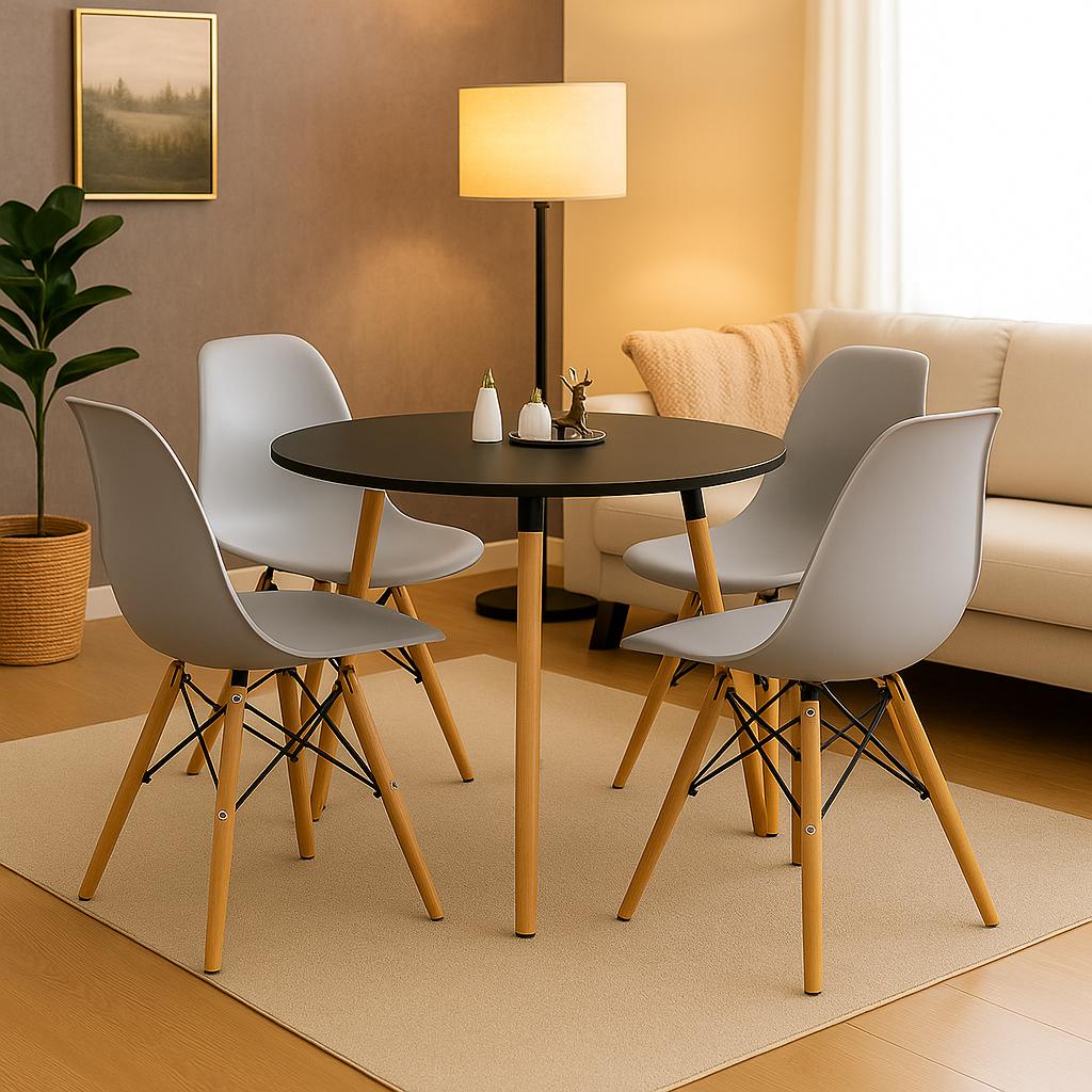 Comedor Eames Minimalista mesa Redonda (3 patas)