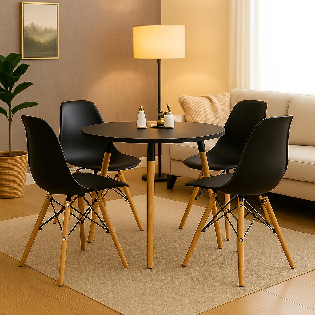 Comedor Eames Minimalista mesa Redonda (3 patas)
