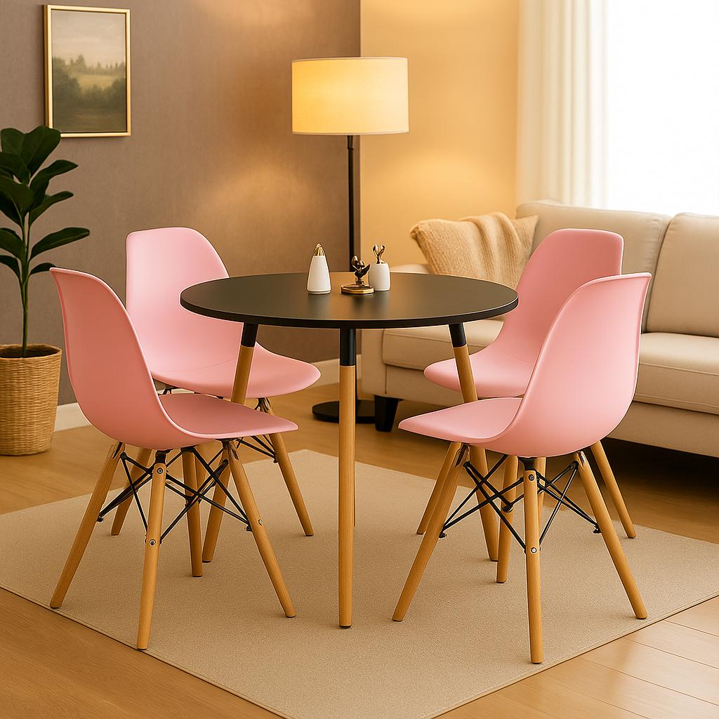 Comedor Eames Minimalista mesa Redonda (3 patas)