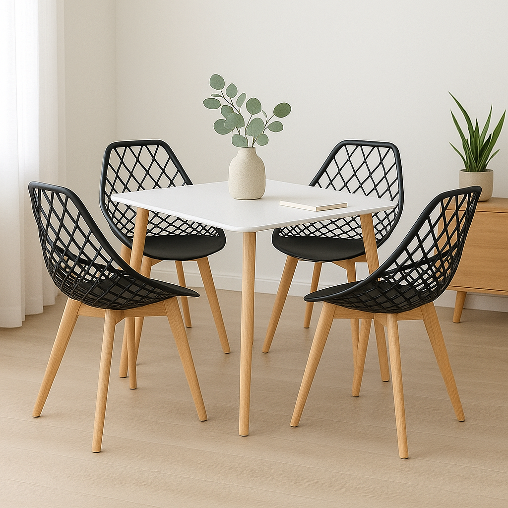 Combo Comedor de Mesa Emma Cuadrada  - Con silla Turia