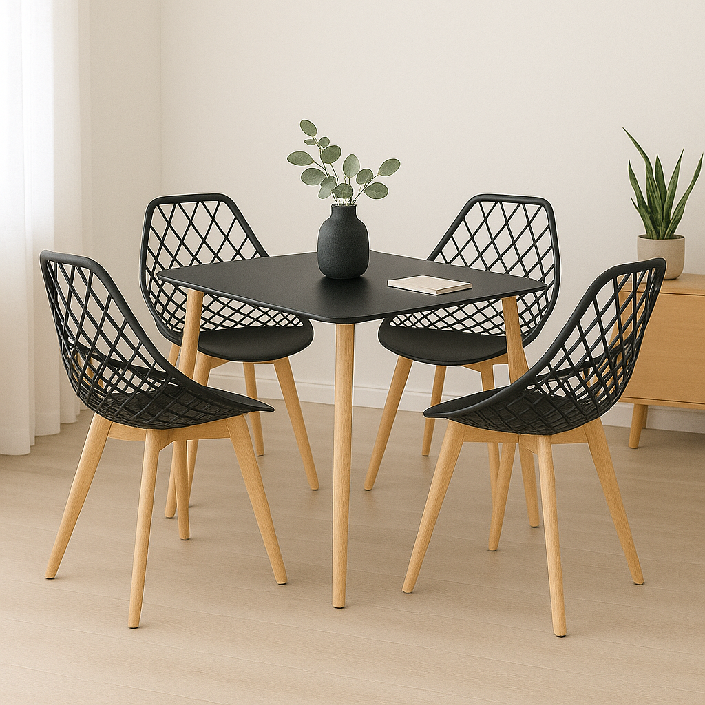 Combo Comedor de Mesa Emma Cuadrada  - Con silla Turia