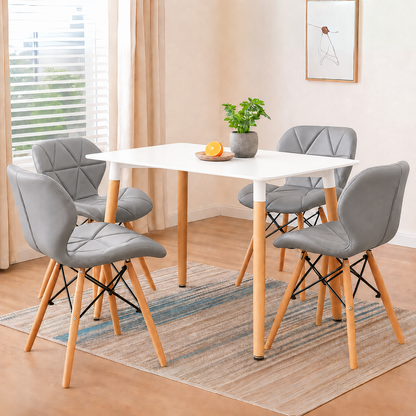 Comedor Moderno 4 Puestos de Mesa Rectangular con Sillas Mariposa estandar