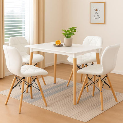 Juego de comedor con mesa rectangular y sillas Mariposa para uso diario
