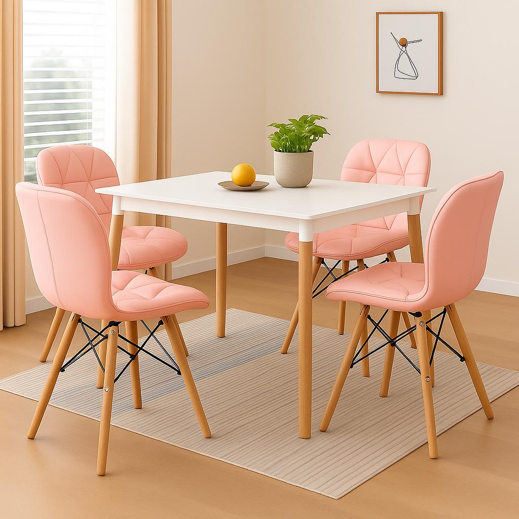 Mesa de comedor moderna con sillas Mariposa para hogar y cocina