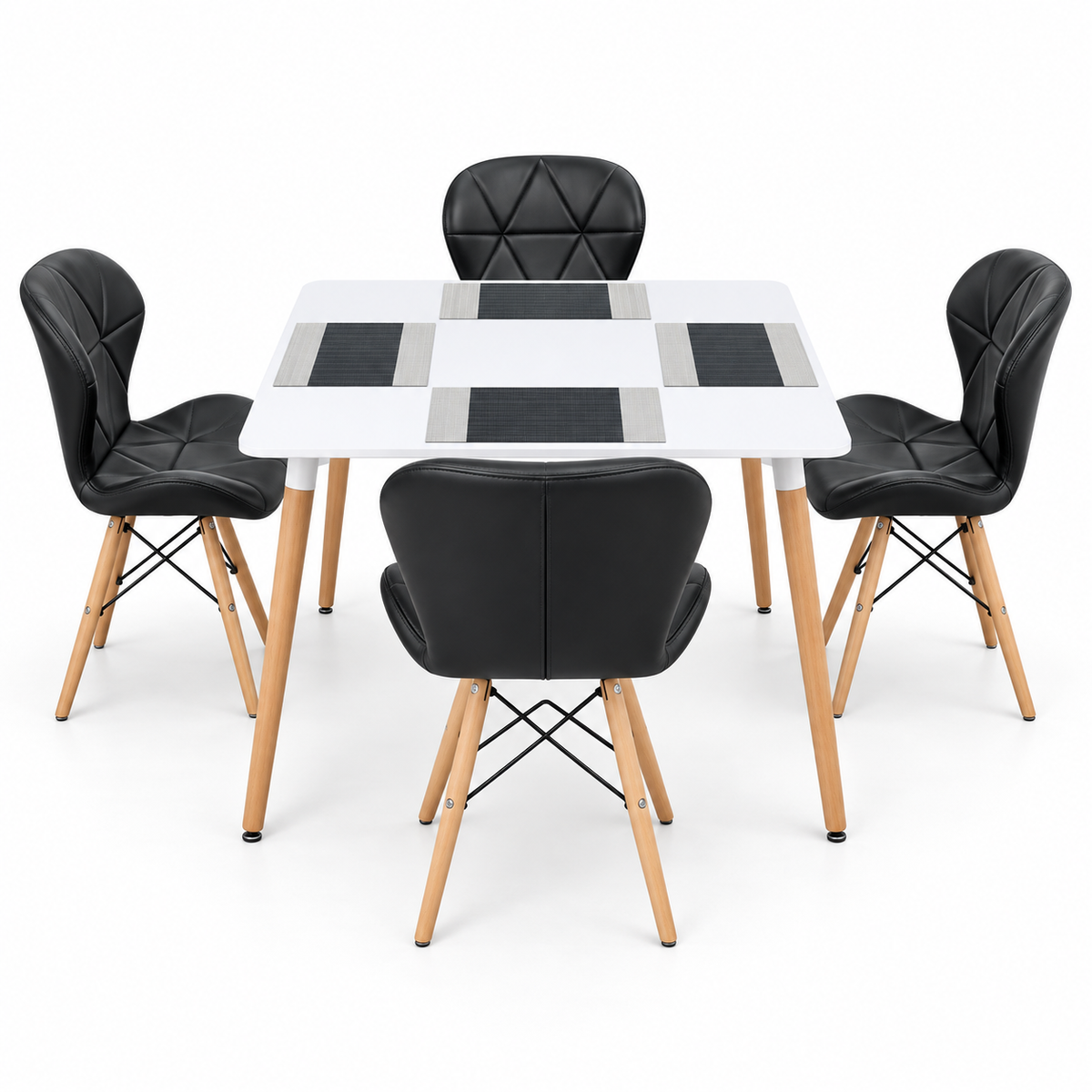 Comedor Rectangular de 4 Puestos con Sillas Mariposa Estándar e Individuales Gratis