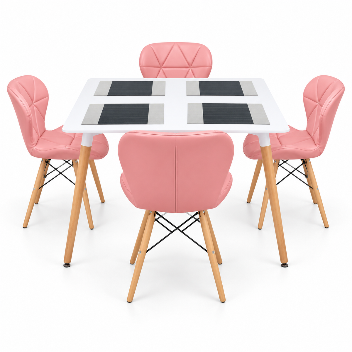 Comedor Rectangular de 4 Puestos con Sillas Mariposa Estándar e Individuales Gratis