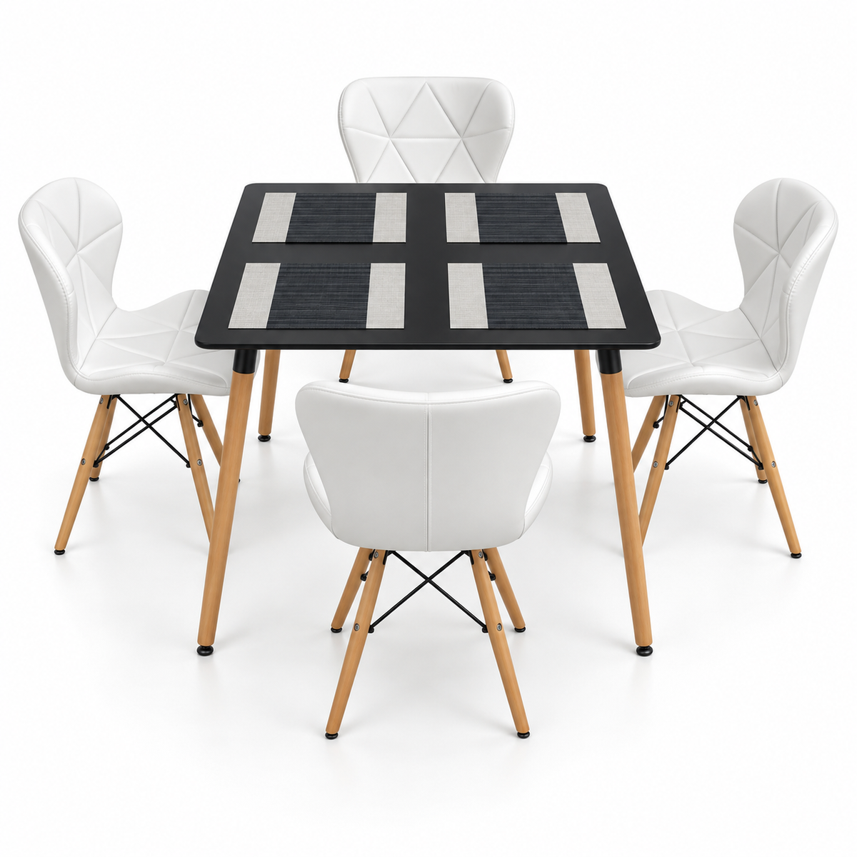Comedor Rectangular de 4 Puestos con Sillas Mariposa Estándar e Individuales Gratis
