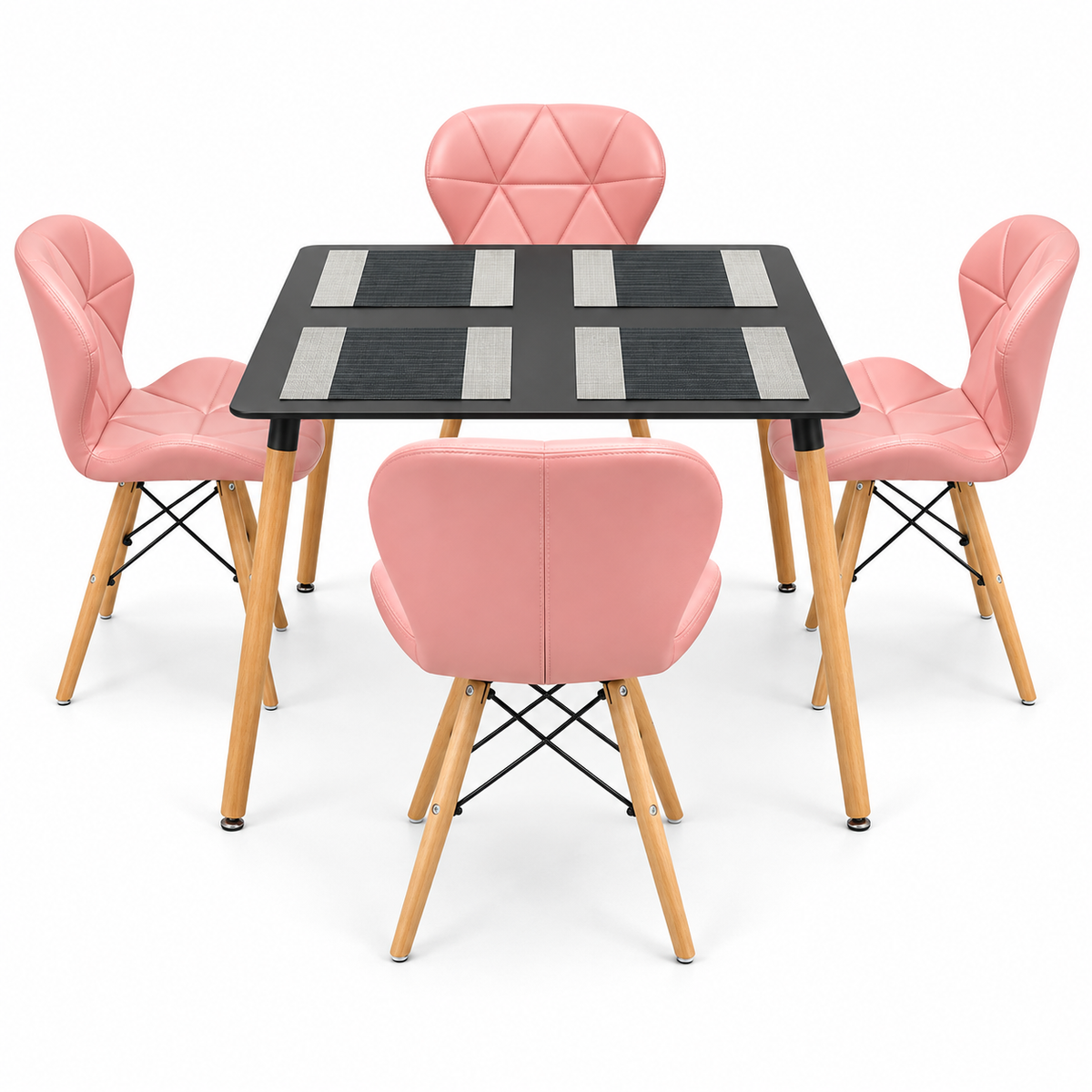 Comedor Rectangular de 4 Puestos con Sillas Mariposa Estándar e Individuales Gratis