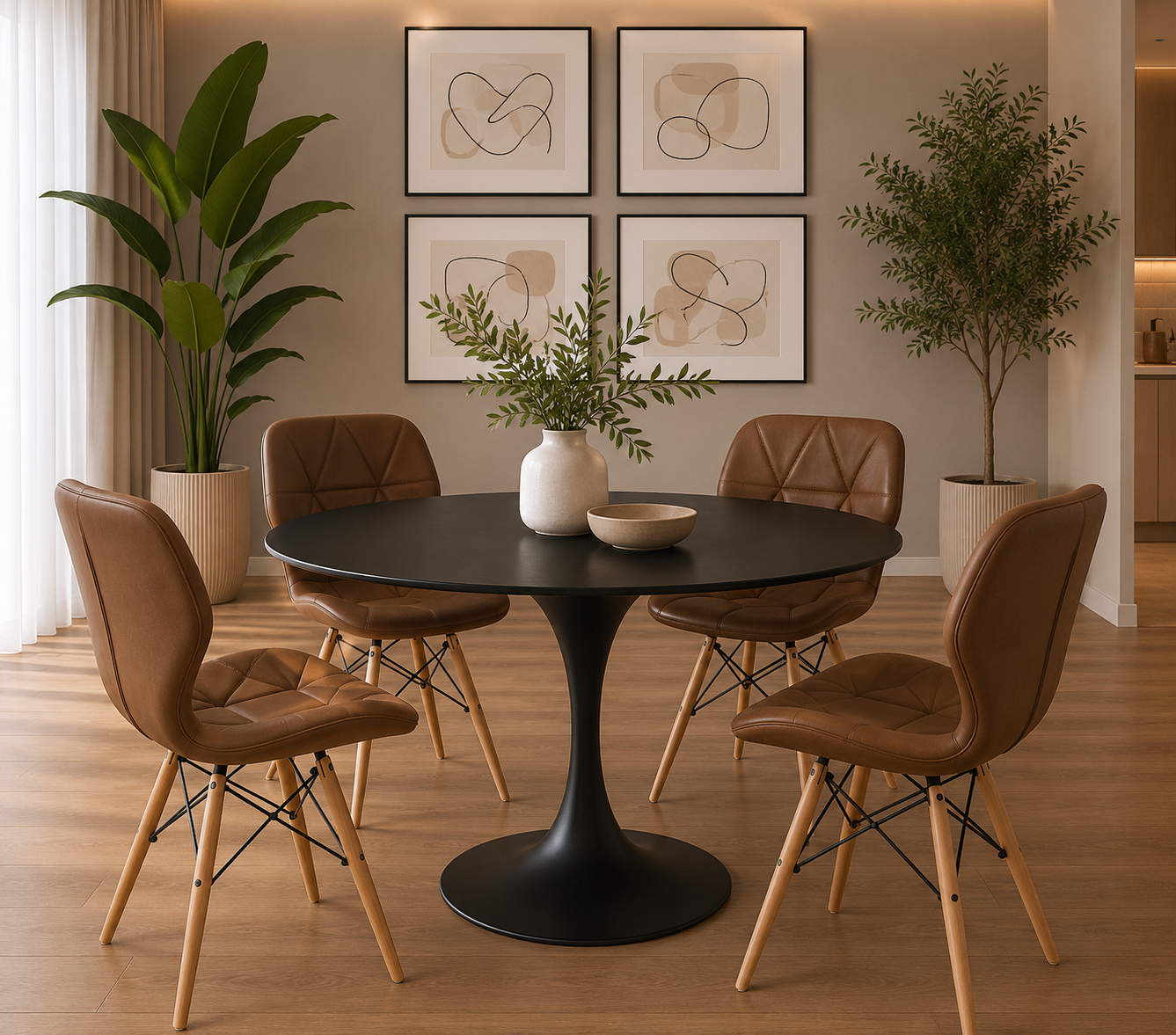 Comedor Sonic con sillas Mariposa Premium