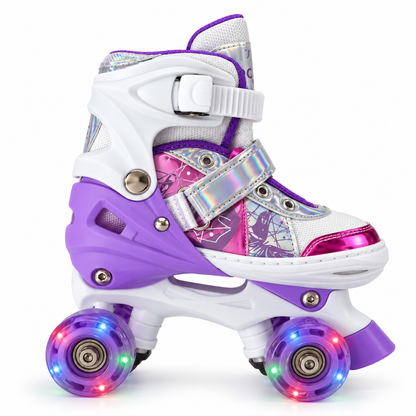 Patines Artísticos 4 Ruedas Para Niños Con Luces
