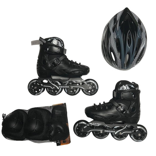Kit Patines Chicago Semiprofesionales Antichoque