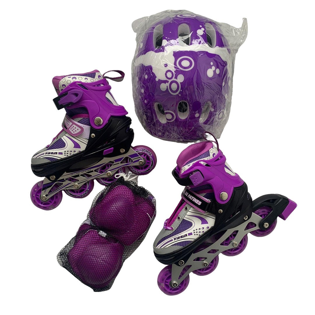 Kit Patines Niñas Expandible Semiprofesional Sports
