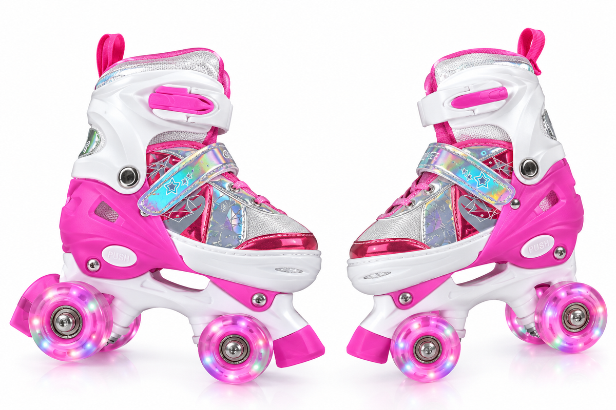 Patines Artísticos 4 Ruedas Para Niños Con Luces