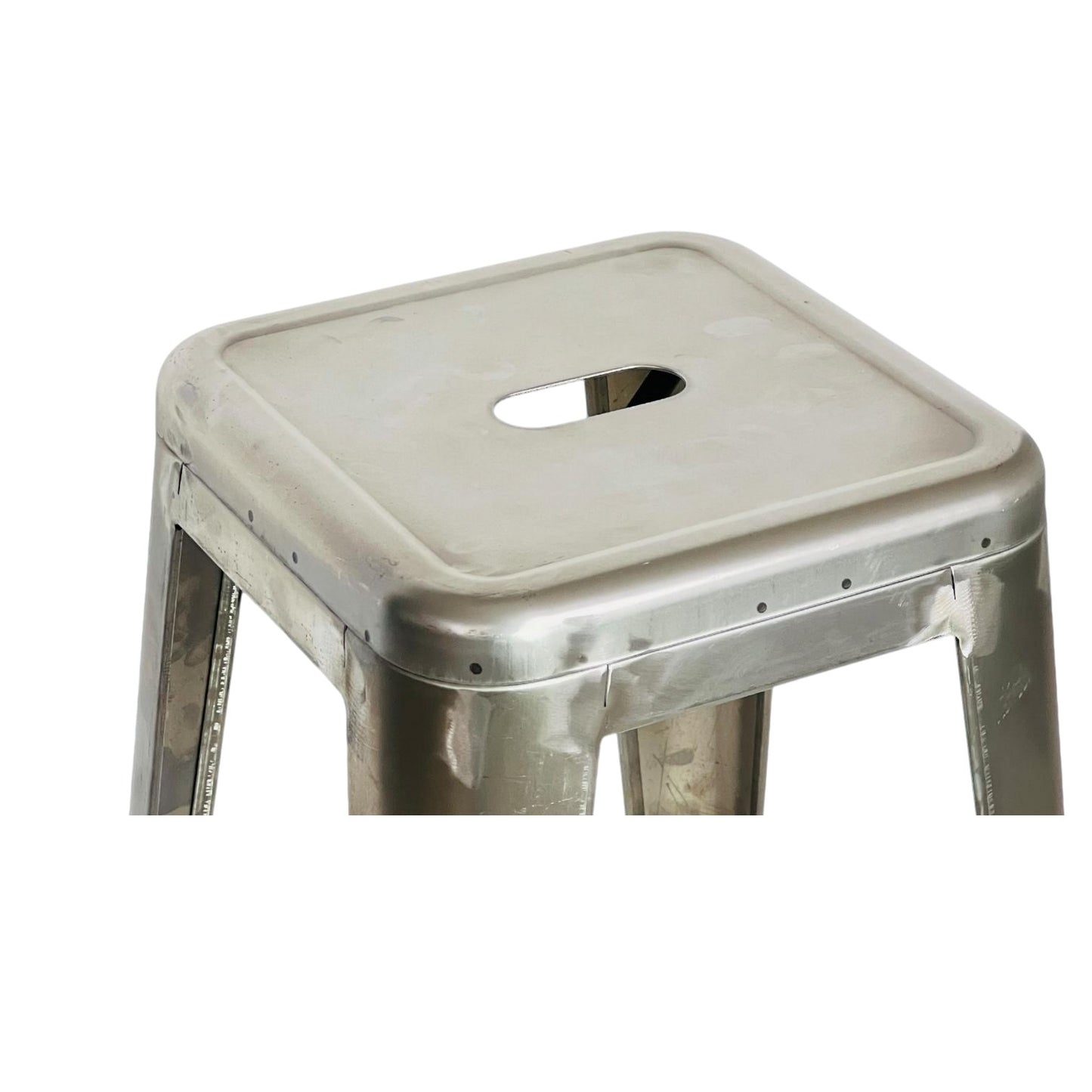 TABURETE METALICO TOLIX SIN PINTURA x2 unidades