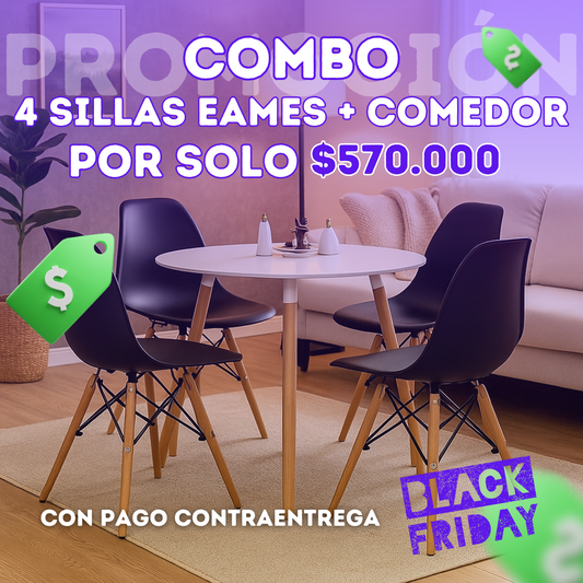 Comedor Minimalista mesa Redonda (3 Soportes)