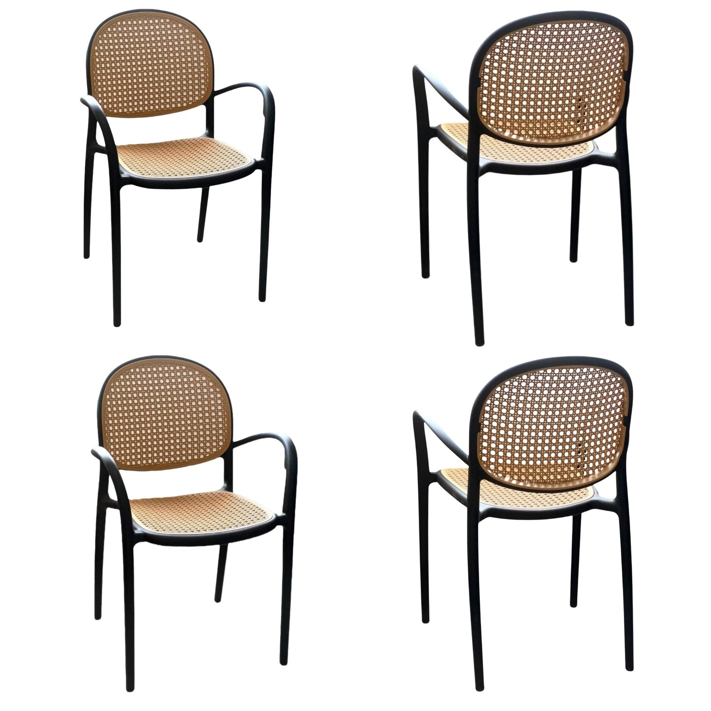 Silla Verano En Polipropileno Tipo Mimbre Con Brazos