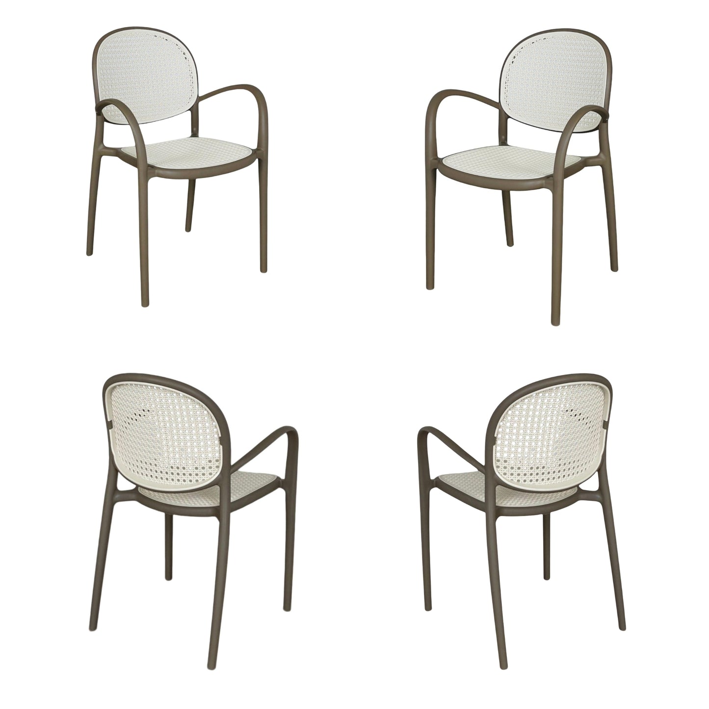 Silla Verano En Polipropileno Tipo Mimbre Con Brazos