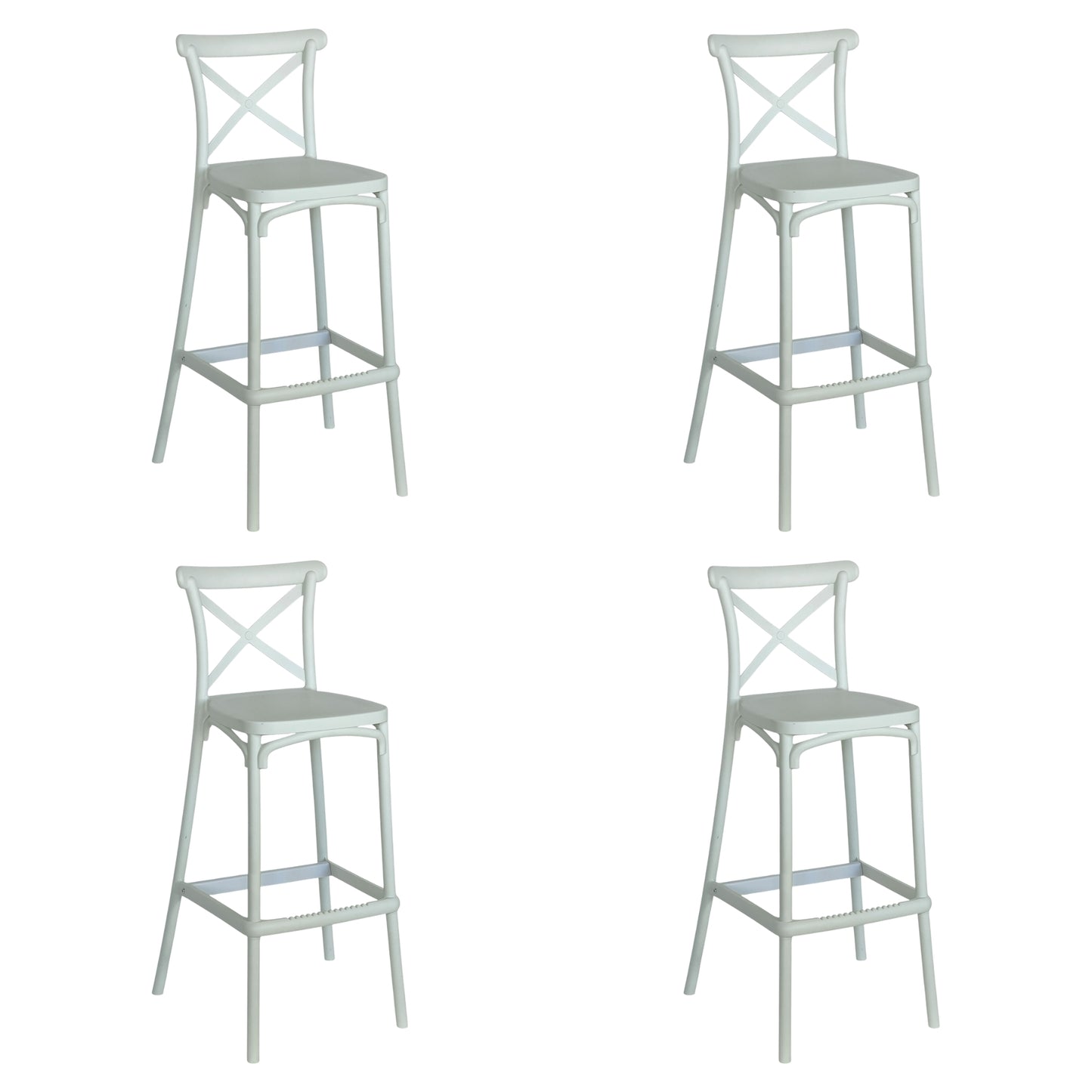 Silla De Barra Crossback En Polipropileno