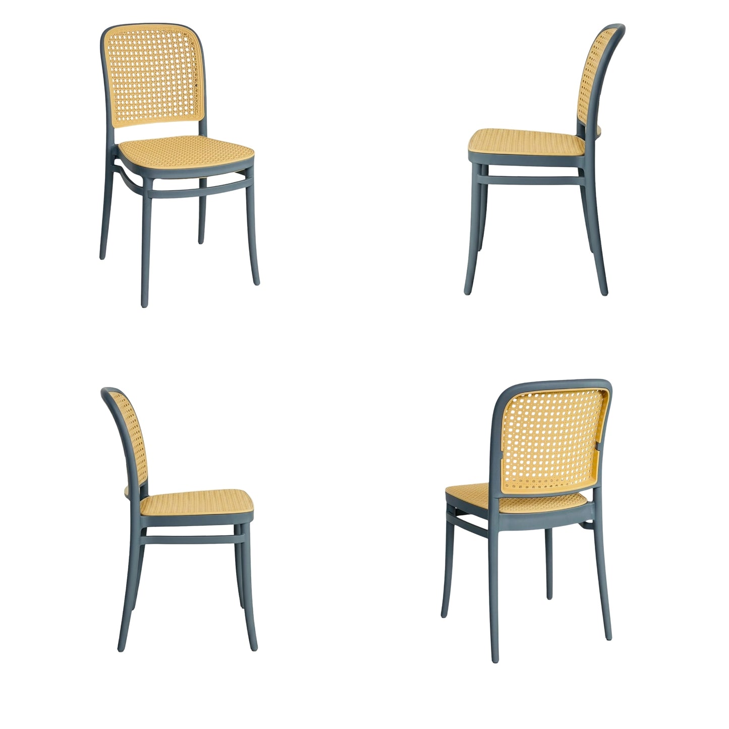 Silla En Polipropileno Solea Redonda Tipo Mimbre