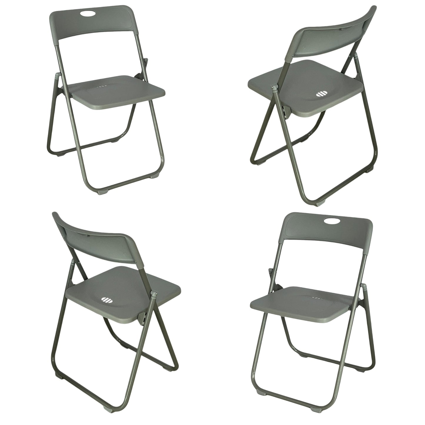 Sillas Color Negro Silla Plegable Plástico Reforzada