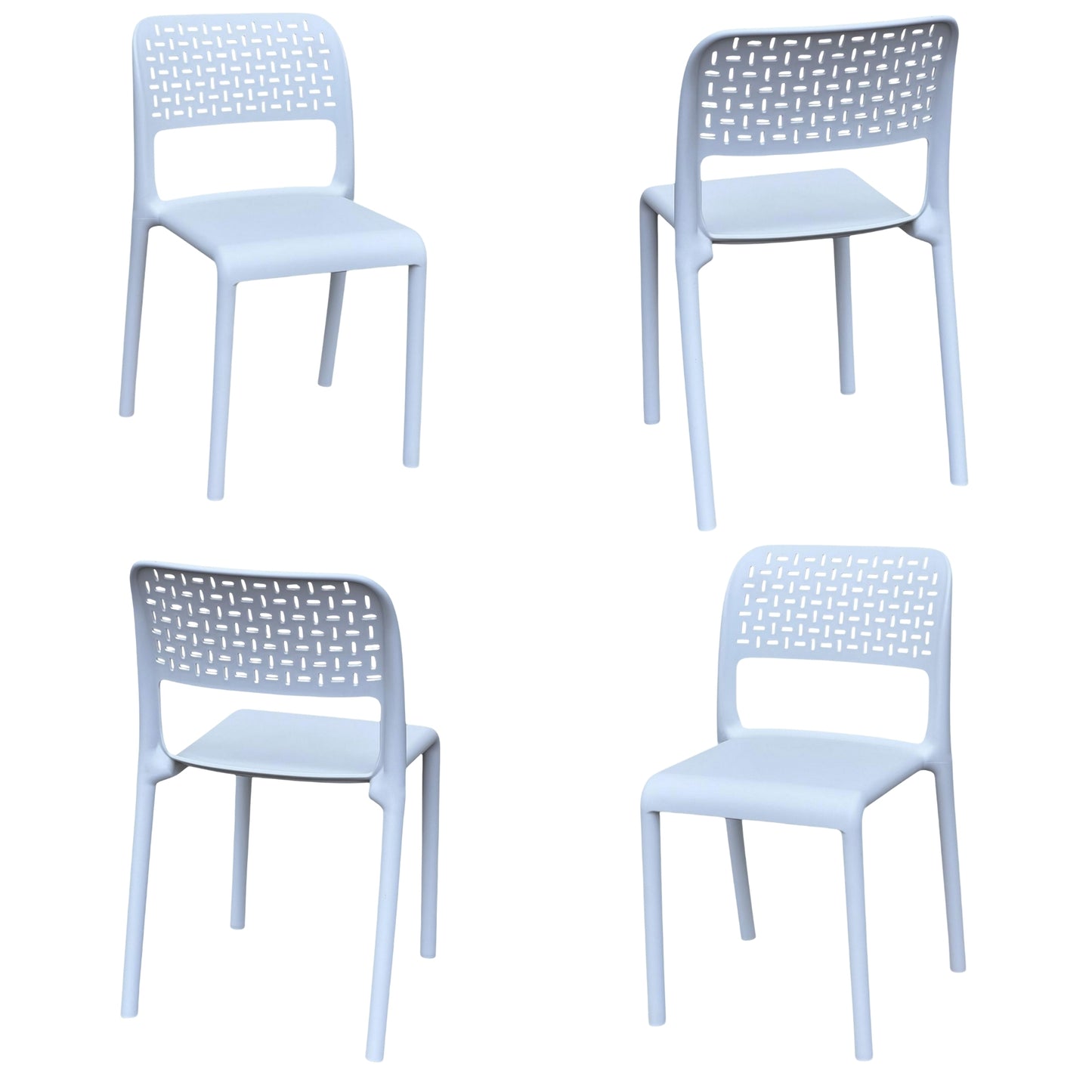 Set de sillas azules para comedor auxiliar y espacios comerciales