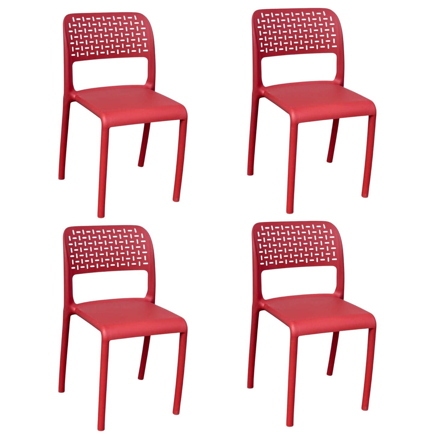 Juego de sillas rojas para restaurante, negocio y decoración moderna