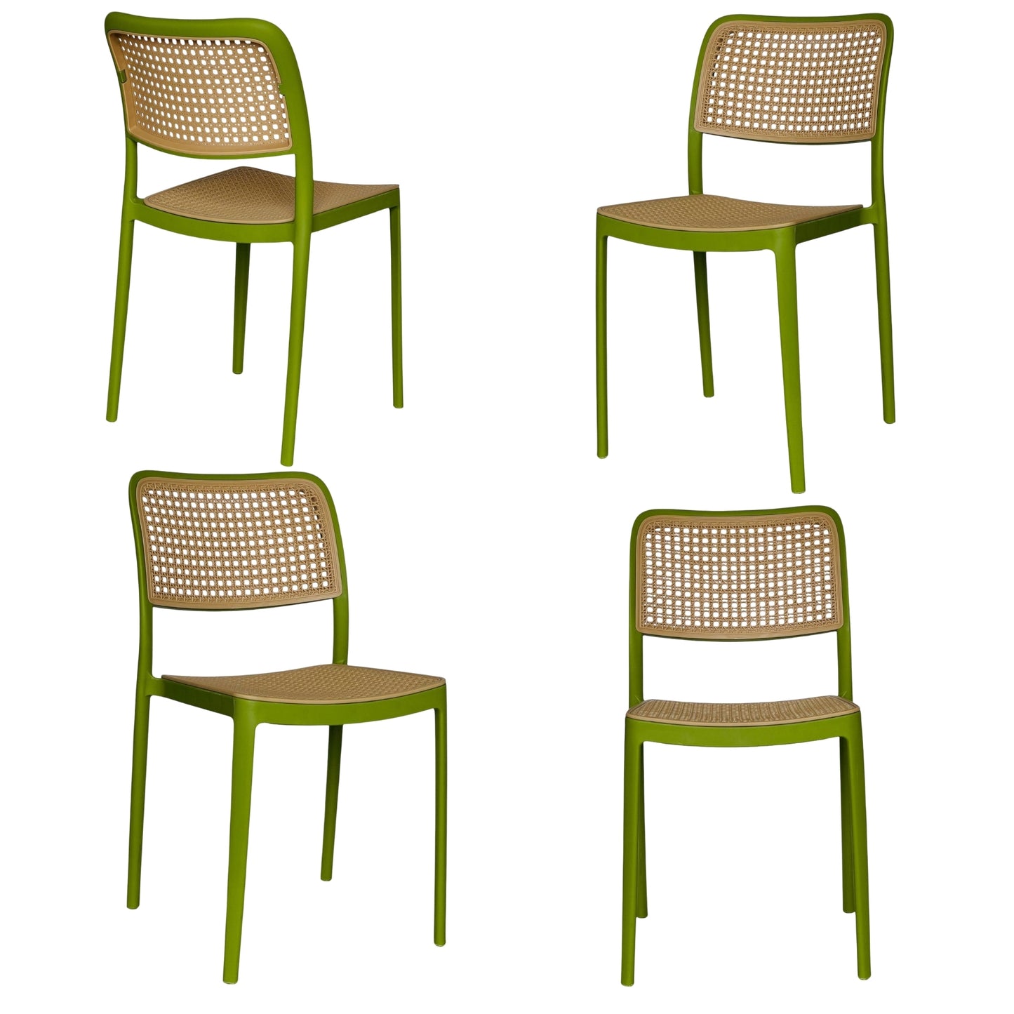 Silla En Polipropileno Solea Cuadrada Tipo Mimbre