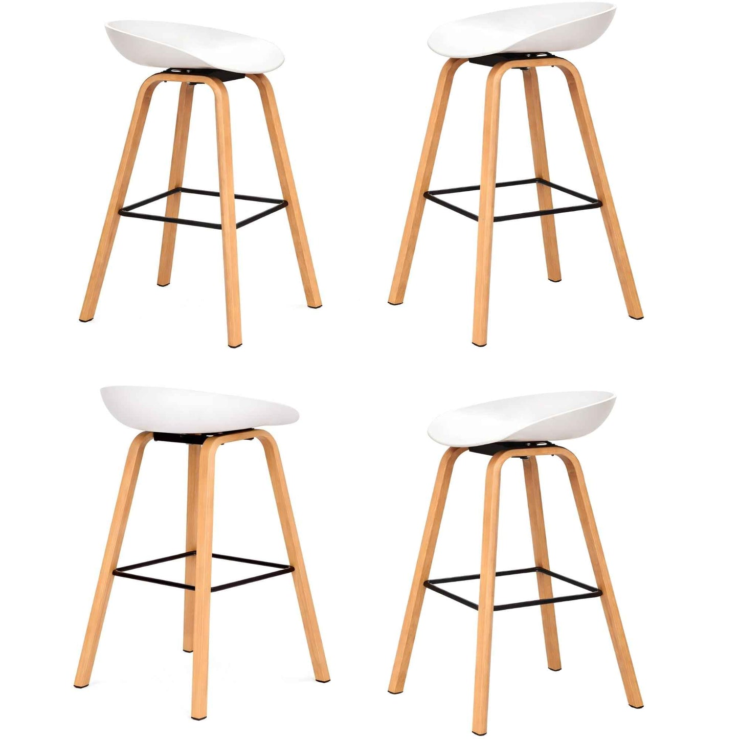 Conjunto de sillas Misuri con patas efecto madera para negocio