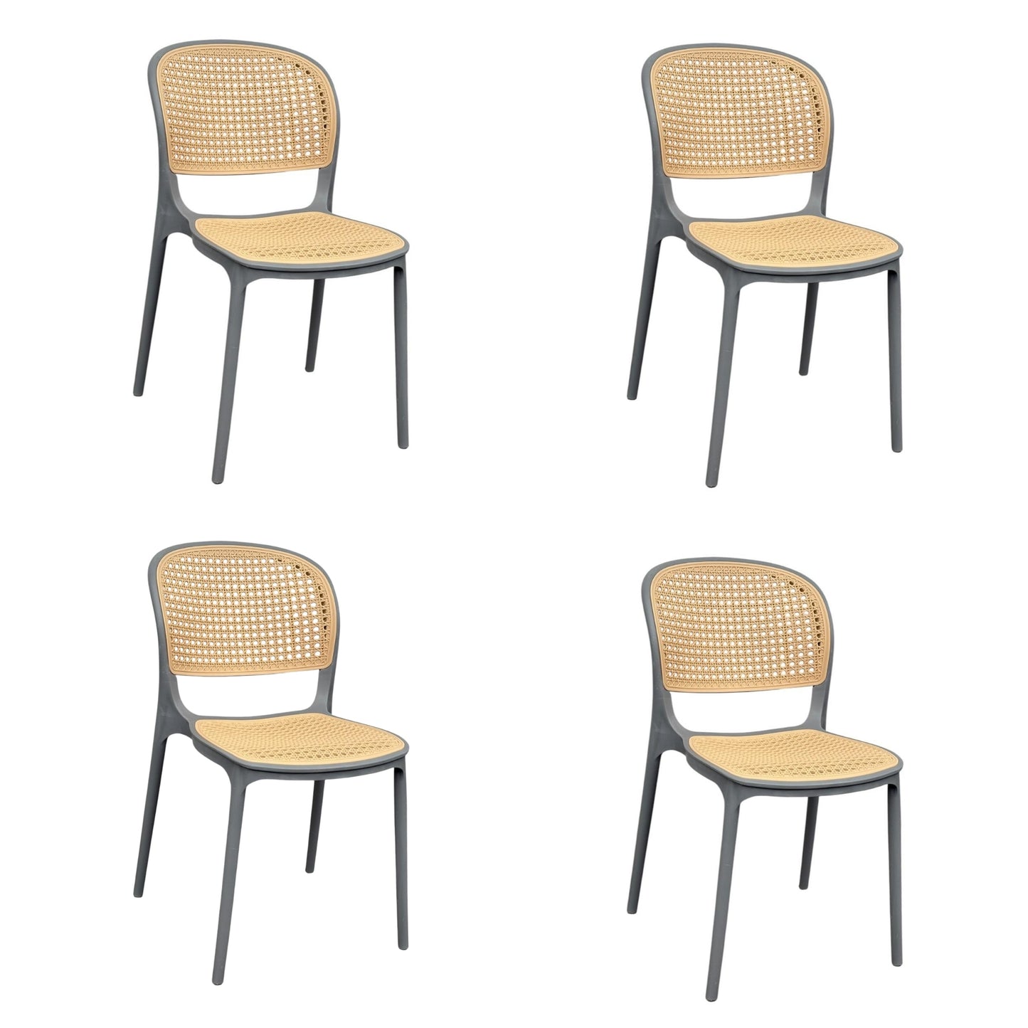 Silla Solea en polipropileno con brazos para hogar, negocio y espacios exteriores