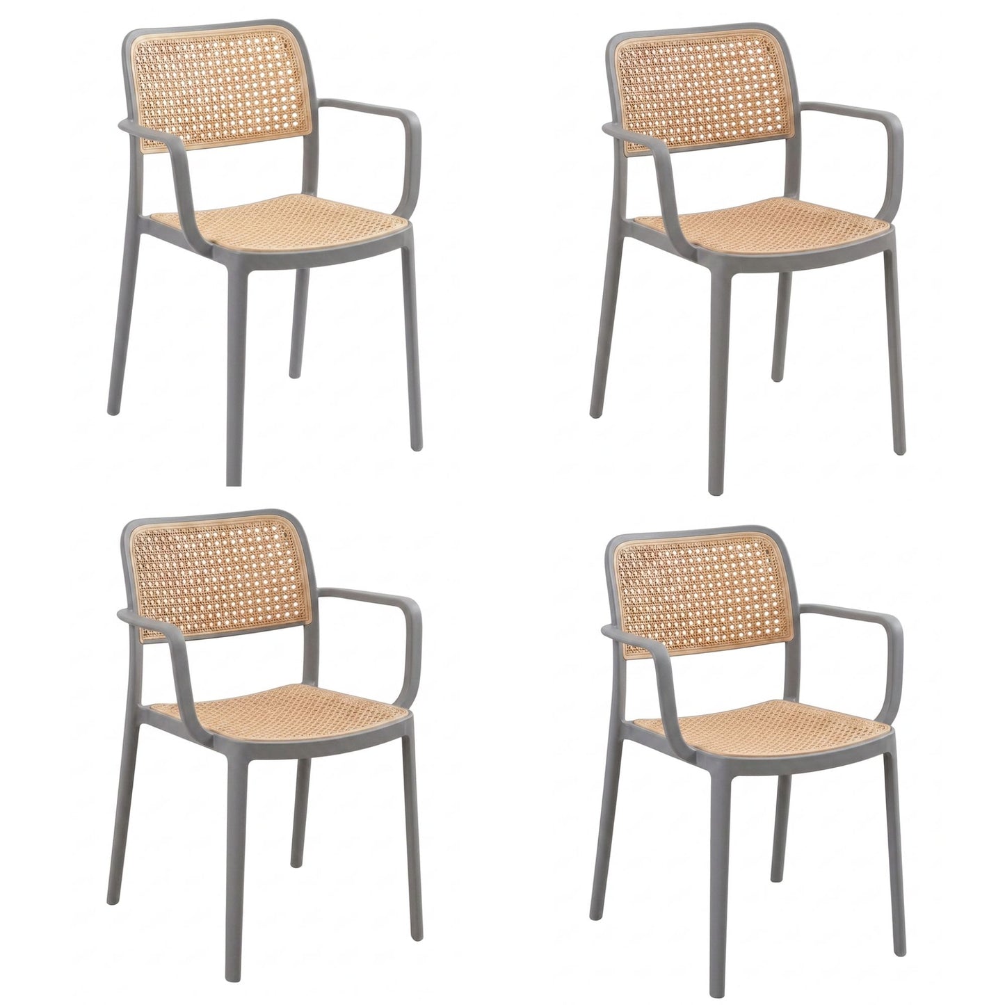 Set de sillas Solea cuadradas para comedor, cafetería, restaurante y negocio
