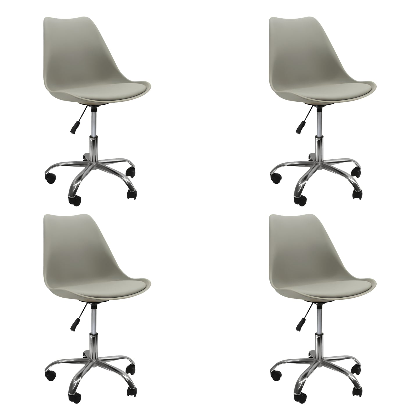 Sillas Eames beige con altura ajustable para oficina y habitación