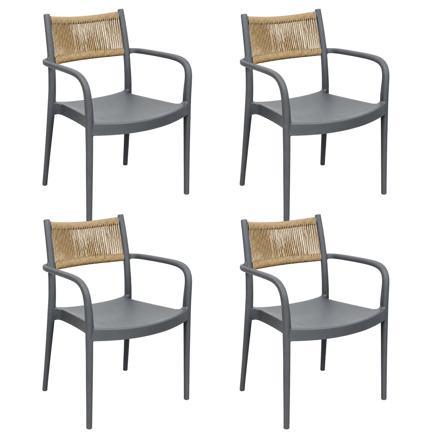 Silla Baru Con Brazos Y Espaldar Mallado
