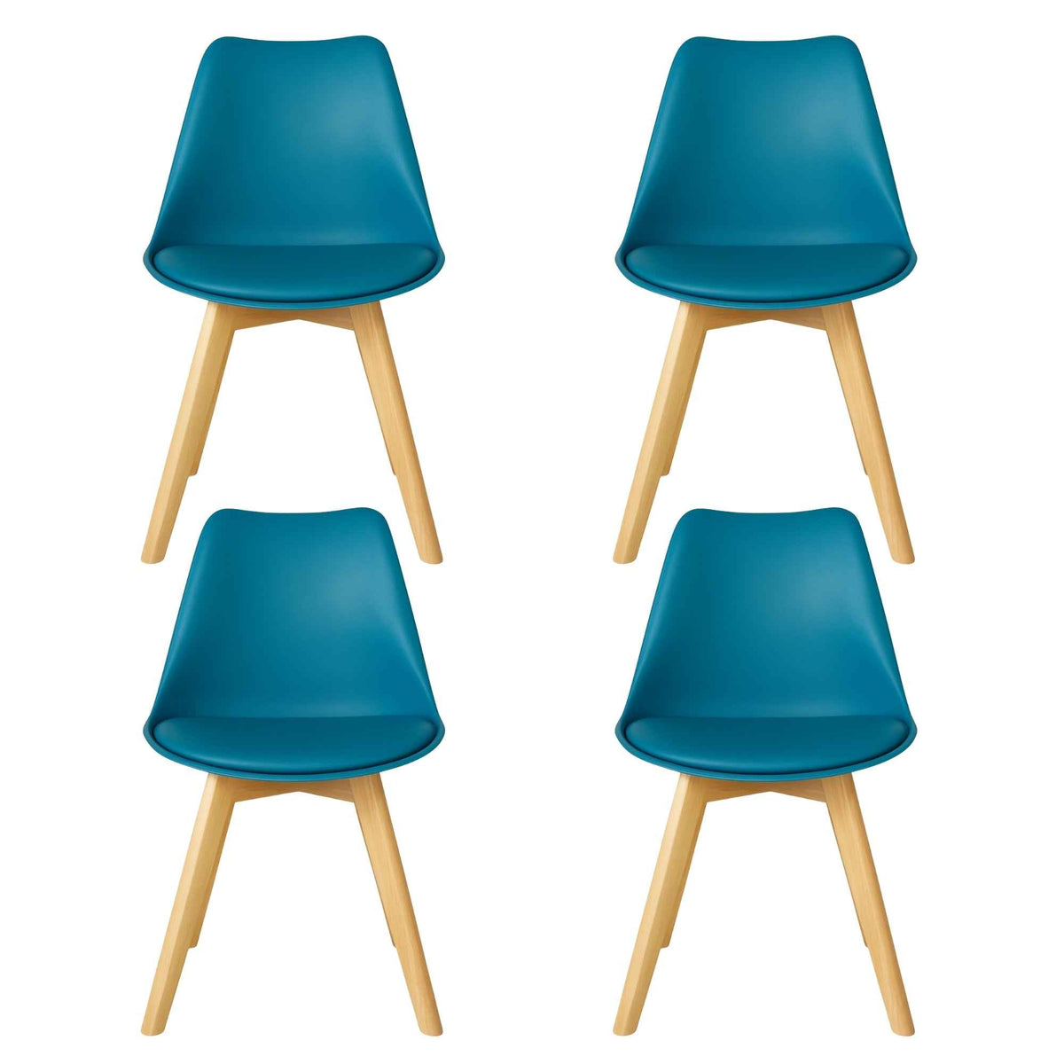 Set de sillas Emma Premium azules para comedor, cocina y espacios modernos