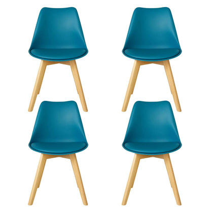 Set de sillas Emma Premium azules para comedor, cocina y espacios modernos