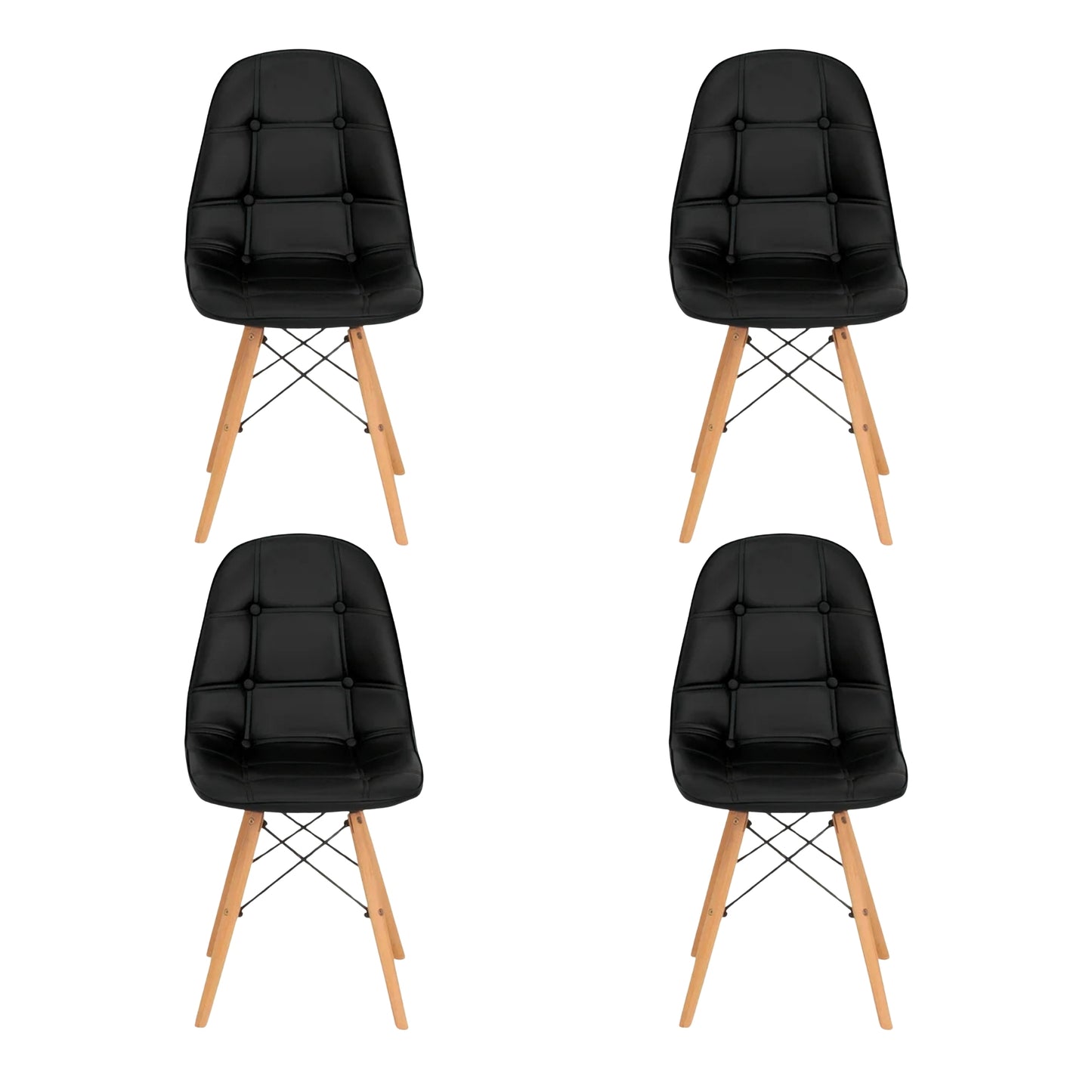 Silla De Diseño Eames Con Botones