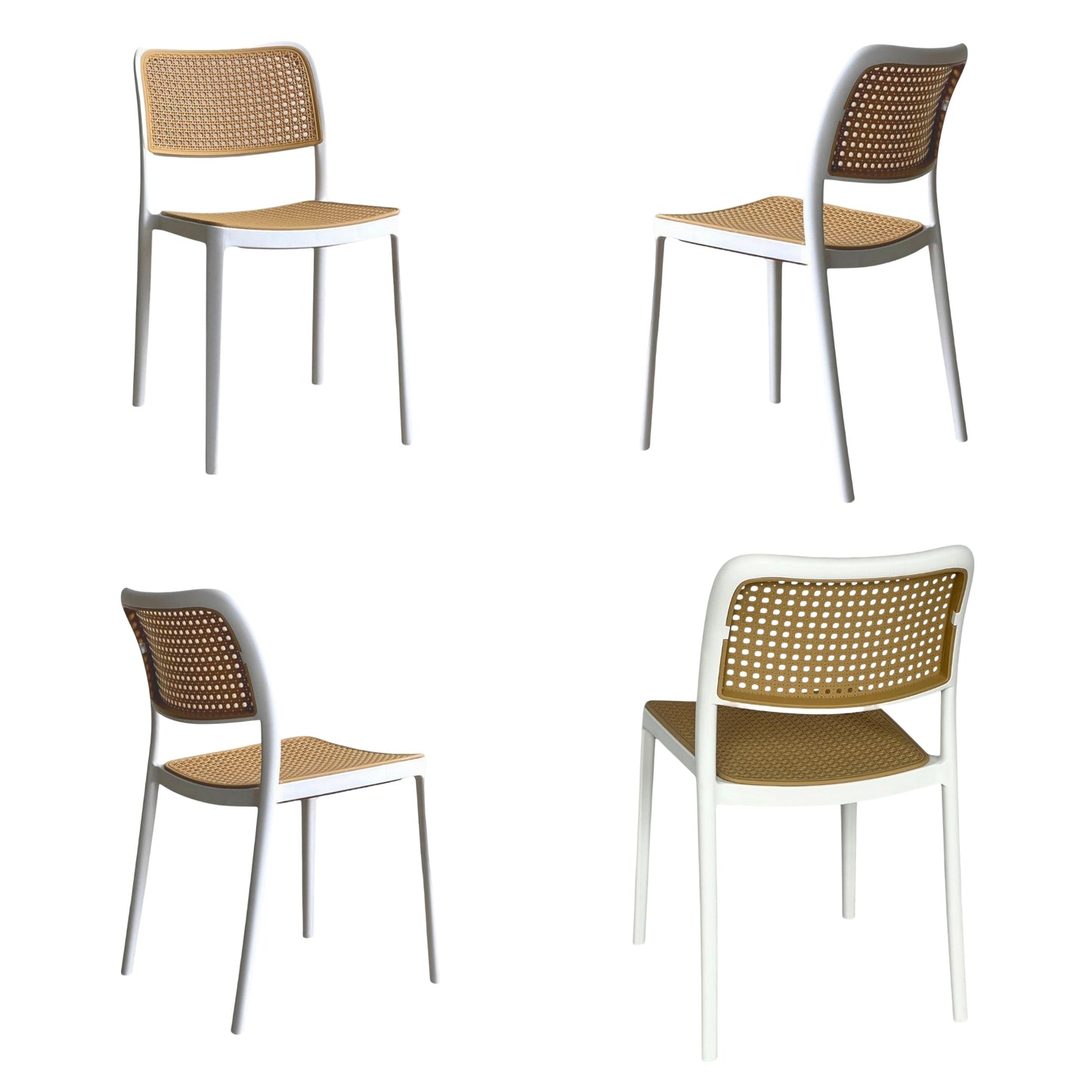Silla En Polipropileno Solea Cuadrada Tipo Mimbre