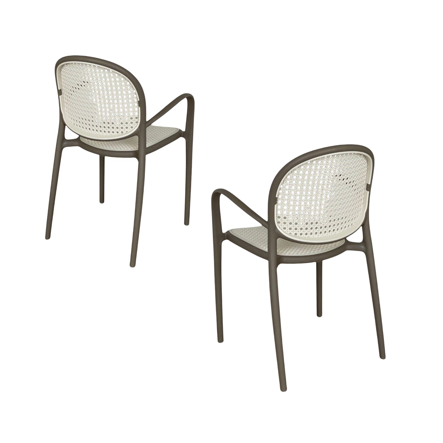 Silla Verano En Polipropileno Tipo Mimbre Con Brazos