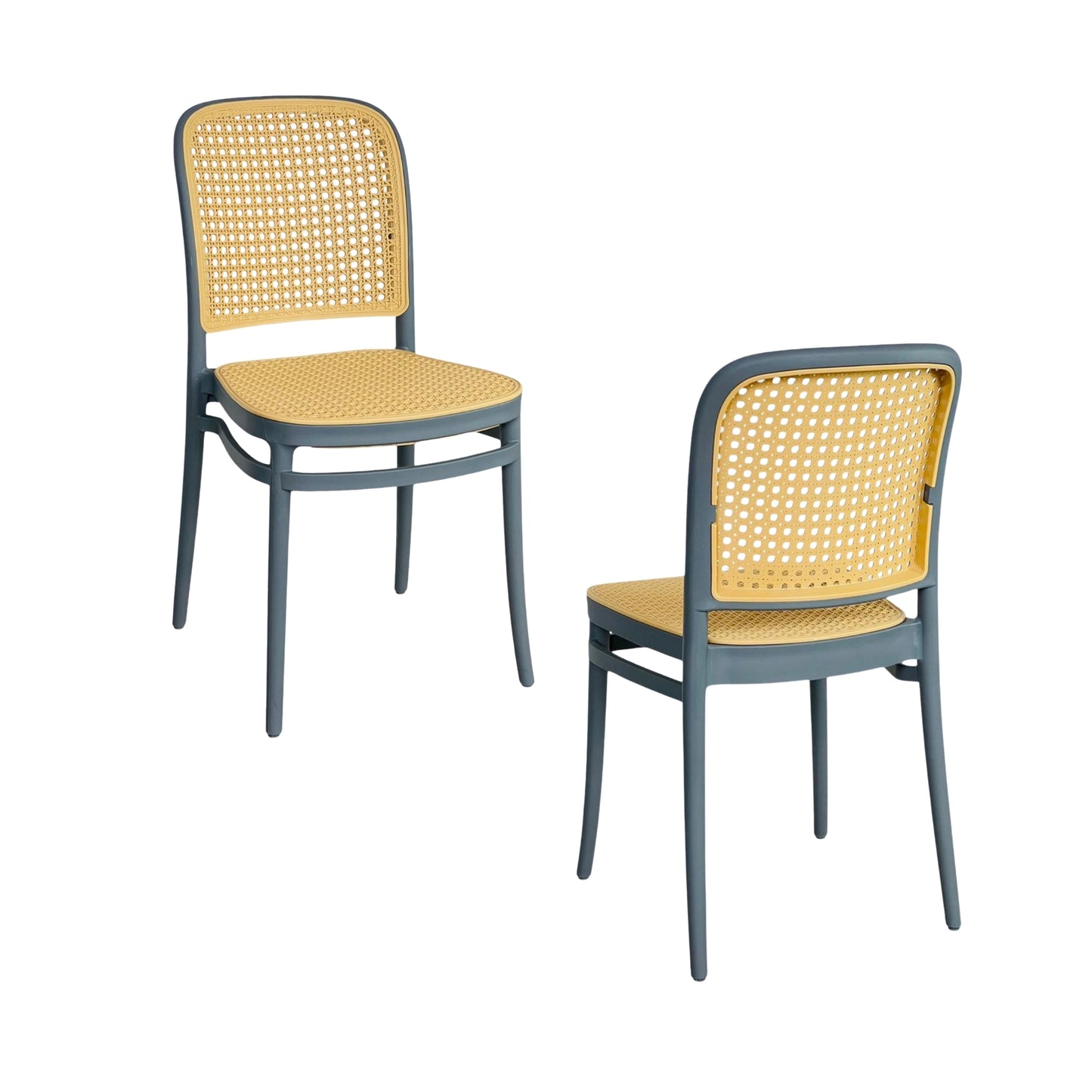 Silla En Polipropileno Solea Redonda Tipo Mimbre