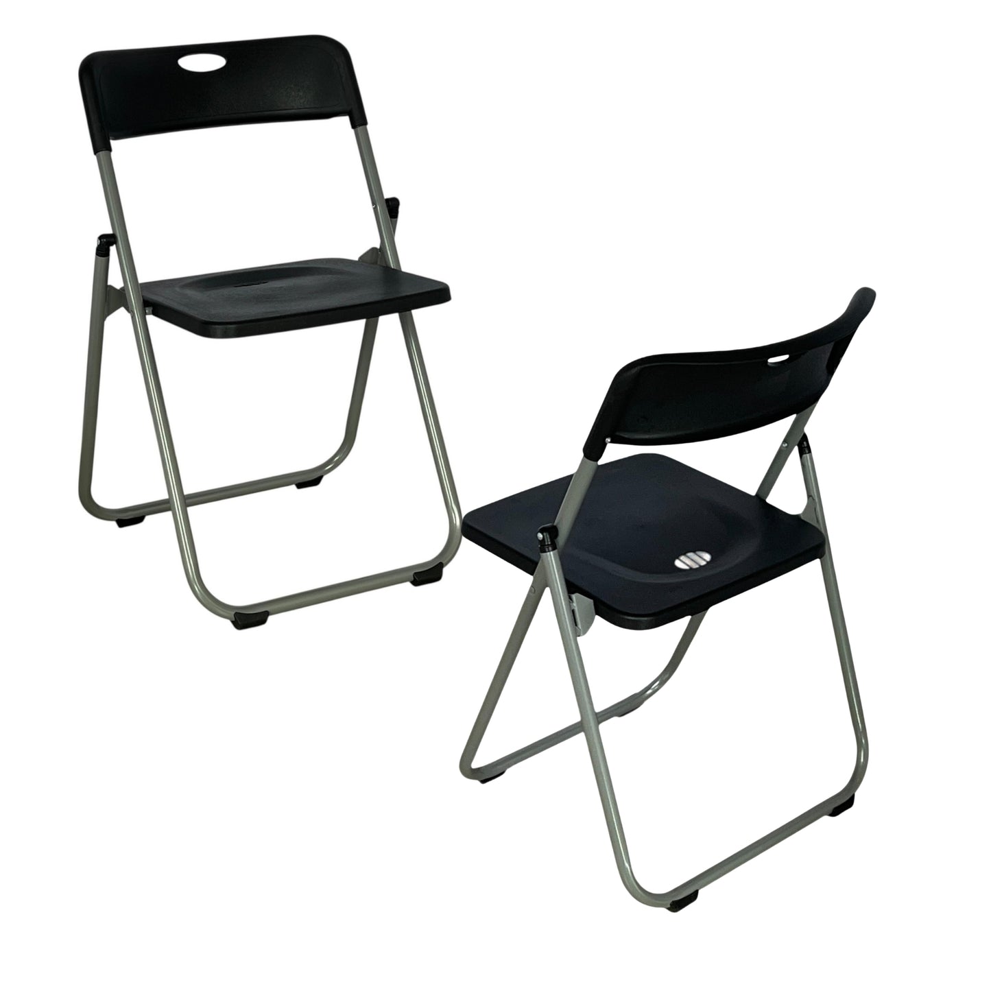 Sillas Color Negro Silla Plegable Plástico Reforzada