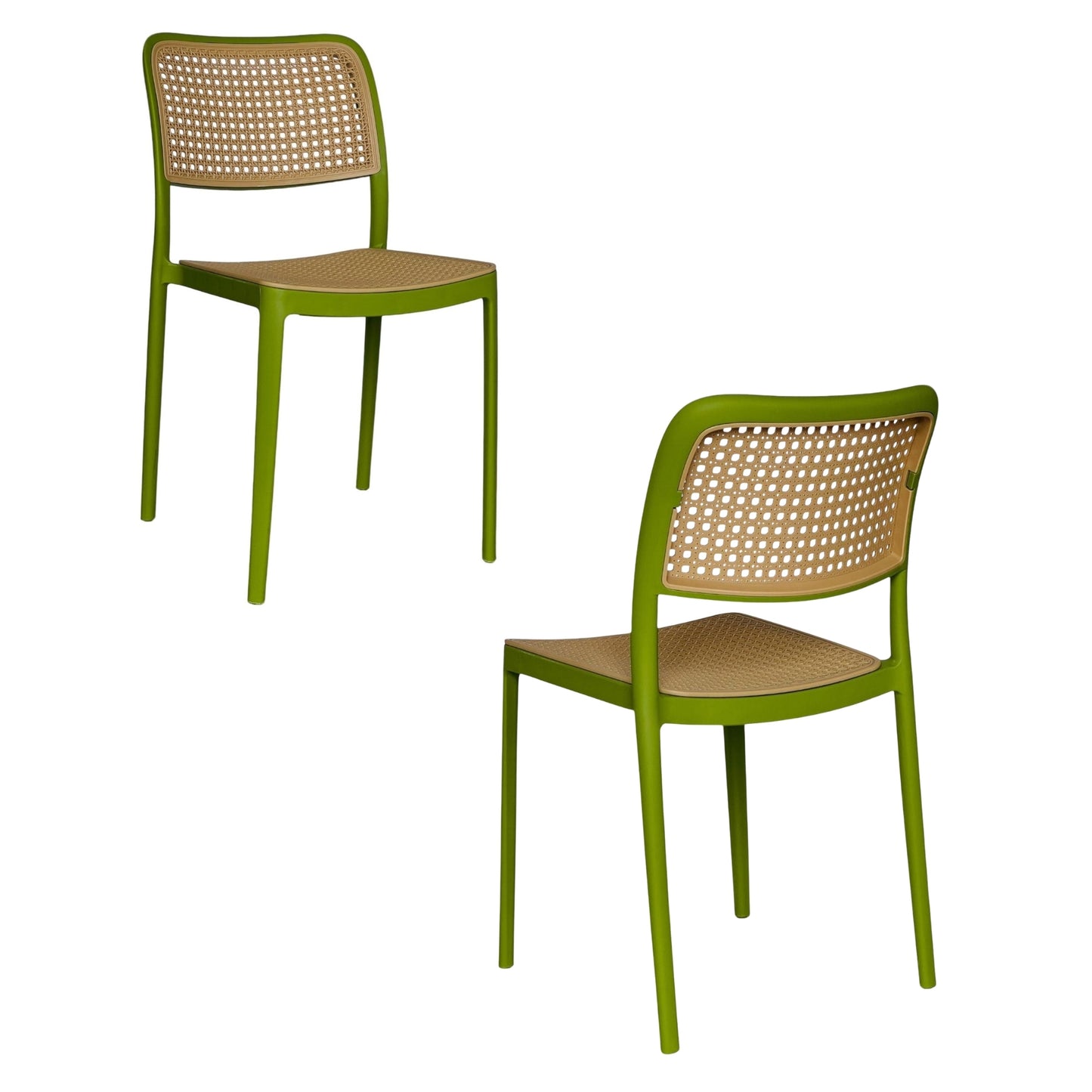 Silla En Polipropileno Solea Cuadrada Tipo Mimbre