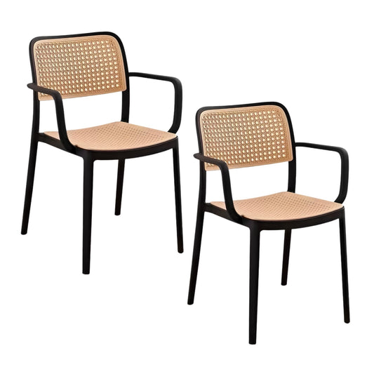 Silla Solea con brazos para comedor auxiliar, cocina, balcón y espacios modernos
